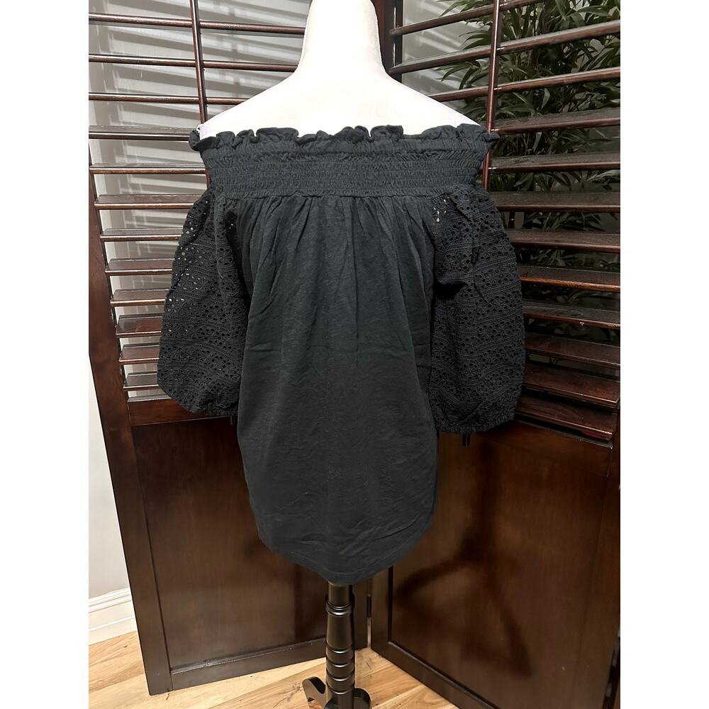Lauren Ralph Lauren Women's Off Shoulder Eyelet Lace Sleeve M NWT - Picture 5 of 10